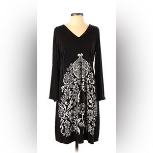 Soma Black and White Floral Dress Size S